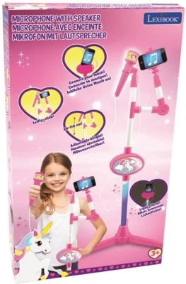 LEXIBOOK Mikrofon Mit Ständer Und Integriertem Lautsprecher, Einhorn 8 LEXIBOOK Mikrofon Mit Ständer Und Integriertem Lautsprecher, Einhorn – Bild 6