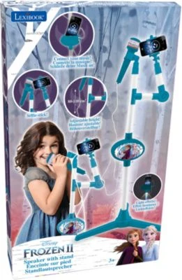 LEXIBOOK Disney Die Eiskönigin: Mikrofon Mit Ständer Und Integriertem Lautsprecher 4 LEXIBOOK Disney Die Eiskönigin: Mikrofon Mit Ständer Und Integriertem Lautsprecher – Bild 2