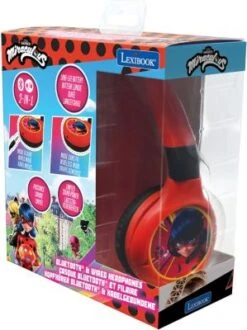 LEXIBOOK Miraculous 2-in-1-Bluetooth-Kopfhörer Für Kinder -Stereo Wireless Wire -Lexibook 21728212 03