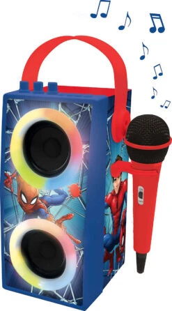 LEXIBOOK Spiderman - Tragbarer Bluetooth-Lichtlautsprecher Mit Mikrofon