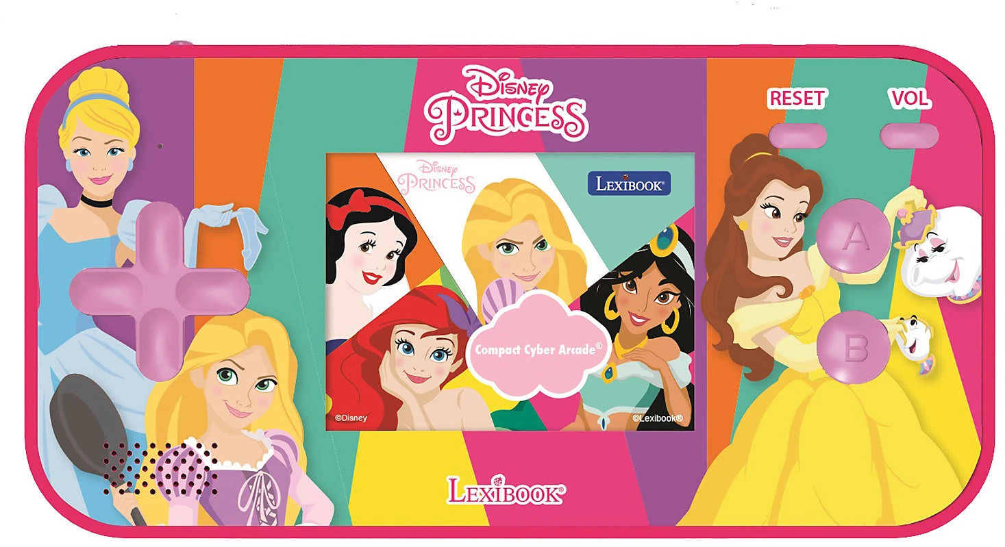 LEXIBOOK Tragbare Compact Cyber Arcade Disney Princess Konsole - 2.5'' 150 Spie 3 LEXIBOOK Tragbare Compact Cyber Arcade Disney Princess Konsole - 2.5'' 150 Spie